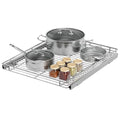 ZOINLIY Pull Out Cabinet Organizer, Versatile Slide Out Kitchen Organizers and Storage,Heavy Duty Drawer Cupboard Storage Basket, Smooth Sliding, Chrome Finish (26.8 * 21inch) - size: 26.8”W x 21”D (Outside Dimensions)