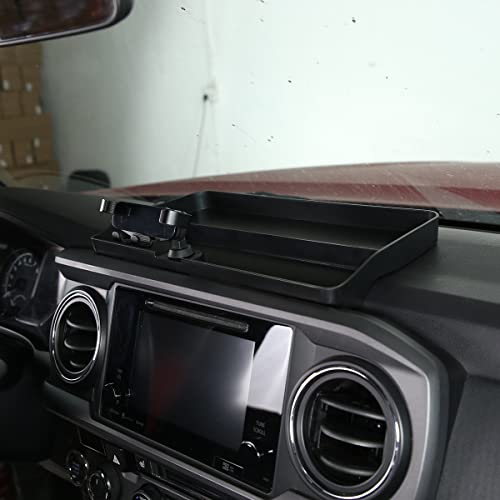 CHEAYAR Portable Electronic Device Mount for Tacoma 2016-2023, Dashboard Organizer Tray with Phone Holder, Storage Box Container for Key Card Navigation Sunglasses