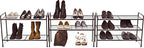 Simple Houseware 3-Tier Stackable Mesh Shoe Rack, Bronze - color: Bronze, style: Mesh Panel