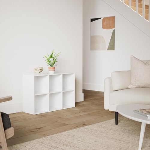Best Choice Products 6-Cube Storage Organizer, 11in Shelf Opening, Bookcase, Display Shelf, Customizable w/ 3 Removable Back Panels – White - color: White, size: 6-Cube, 11in Shelf Opening
