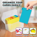 H4D Index Card Holder 4x6 Inches with 25 Plastic Dividers, Clear - color: Clear, size: 4x6 inch
