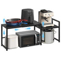44.3 Inches Expandable Metal Storage Shelves,150LBS Heavy Duty Shelving Units and Storage For Appliance,Adjustable Utility Organization and Storage Shelf Rack For Kitchen Cabinet Closet Garage Pantry - size: 1 Tier：11.8"D x 44.3 "W x 16.3"H
