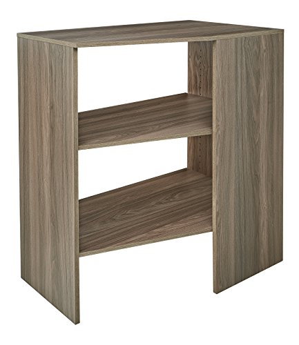 ClosetMaid SuiteSymphony Wood Corner Shelf Unit, 2 Shelves, Adjustable, Stacking, for Storage, Closet, Clothes, Shoes, Décor, Natural Gray - color: Natural Gray