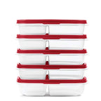 Rubbermaid EasyFindLids Meal Prep Containers 5.1 Cup Red - color: Red, size: 5.1 Cup (10-Piece)