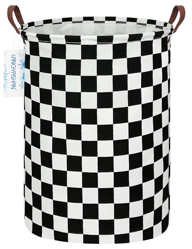 LANGYASHAN Laundry Basket Canvas Fabric Collapsible Organizer Basket for Storage Bin Toy Bins Gift Baskets Bedroom Clothes Children Nursery Hamper (Racing flag) - color: Racing flag