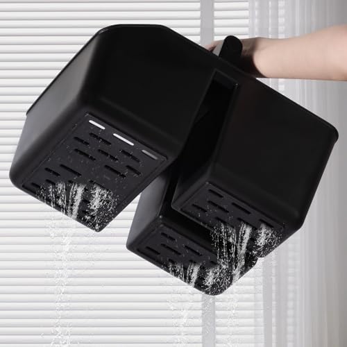 rejomiik Portable Shower Caddy Basket with Bamboo Handle, Plastic Cleaning Caddy Bathroom Organizer Tote for College Dorm Essentials, Bath Toy Storage, Black - color: Black