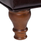 HomePop Deluxe Tufted Storage Bench with Hinged Lid, Espresso - color: Espresso