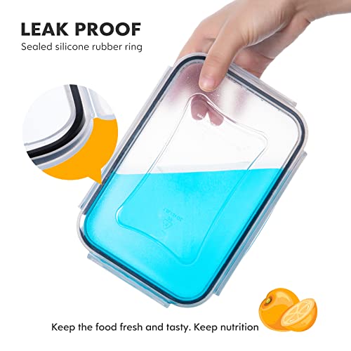 34 PCS Food Storage Containers with Lids Airtight(17 Lids &17 Containers) - Microwave/Dishwasher Safe 100% Leakproof Storage Containers for Meal Prep Kitchen Storage Organization with Labels & Pen - color: 17 Pack
