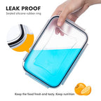 JSCARES 44 PCS Food Storage Container with Lid (22 Lids & 22 Containers) - Leakproof Meal-Prep Containers for Kitchen Storage Reusable Plastic Microwave/Dishwasher Safe with Labels & Pen - color: 5-22 Pack