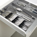 Joseph Joseph DrawerStore Compact Utensil Organizer For Kitchen Drawer Silverware, Flatware Tray, Large, Grey - size: Large, style: Flatware & Utensils Organizer