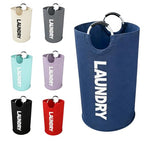 A large 90 liter laundry basket that can be folded for easy carrying. Suitable for bathrooms, laundry rooms, and travel (navy blue) - color: navy blue