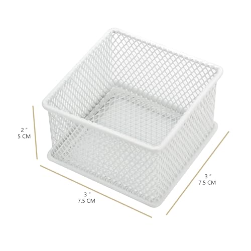 Annova Stackable Mesh Drawer Cabinet and Shelf Organizer Bins Storage Basket School Office Supply Holder Tray- Set of 2 (White, 3x3x2 Inch) - color: White, size: 3x3x2 Inch