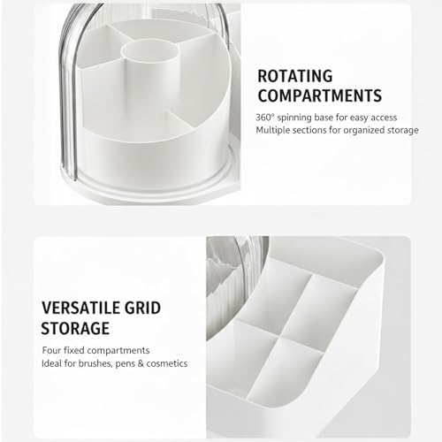 Makeup Organizer with Drawers,Large Capacity Perfume Organizer,Vanity,Bathroom,Bedroom Countertop Storage for Cosmetics, Perfume, Brushes, Eyeshadow, Skincare,Lipstick, Nail Polish (White-Large) - color: White-Large