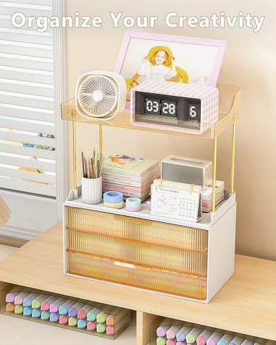 Anylady Bathroom Organizers and Storage, Makeup Organizer (Sturdy Durable Attractive), Ideal for Vanity, Countertop, Counter, Perfume, Skincare, Cabinet, Cosmetic, Dresser Organizer (Gold) - color: Gold