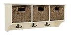 Safavieh Home Collection Finley Hanging 3 Basket Wall Rack - color: White