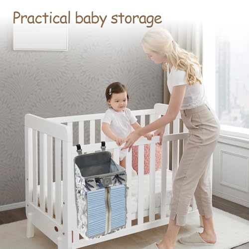 Hanging Diaper Caddy,Baby Diaper Organizer for Changing Table,Baby Crib Hanging Classified Storage Bag Organizer for Changing Table,Crib,Playard or Wall & Nursery Organization, Crib Accessories (# B) - style: # B