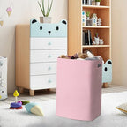 MEGASKET Large Laundry Hamper 16"x13"x22" - Tall Woven Laundry Basket, Cotton Rope Dirty Clothes Hamper, Baby Kids Nursery Wicker Laundry Basket, Bedroom Aesthetic, Soft Laundry Bin, Pink Hamper, 75L - color: Pink