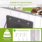 VERONLY Over the Door Shoe Organizer, Hanging Shoe Rack for Closet with 16-20 Pairs Capacity, Foldable Storage for Shoes, Boots, Sneakers, for Dorm Room, Apartment, Small Spaces（Black - style: Classic