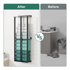 susswiff Towel Racks for Bathroom: 26 Inch Wall Mounted Towel Holder, Upgrade 2-Tier Towel Rack with 3-Vertical-Bars and 3-Steel-Shelves, for Modern Decor Bathroom Towel Storage (Matte Black) - size: B-26"