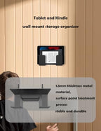 Universal Wall Mount for Laptop/Keyboard/Tablet/Kindle/Router/Modem/Cable Box Wall Shelf Holder Organizer Fit for Electronics Desk Side& Bedside Storage (Black)