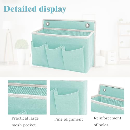 Wall Hanging Organizer Bag/Hanging Baskets with Large Mesh Compartment & 3 Pockets，Over the Door Organizer Space Saving Storage for Bedroom,RV Camper, Closet (Green -1 Pack) - color: Green -1 Pack