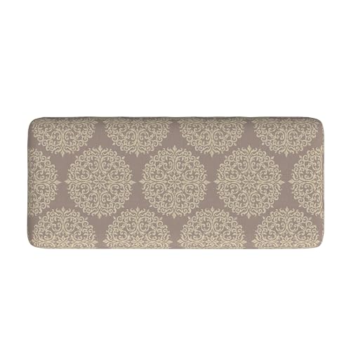 HomePop Drake Large Decorative Storage Bench -Brown Medallion - color: Brown Medallion