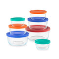 Pyrex Simply Store (7-Pack) Glass Food Storage Containers Set, (1, 2, 4 & 7 Cup) Meal Prep Containers With Plastic BPA-Free Lids, Dishwasher & Microwave Safe - size: 7 Pack
