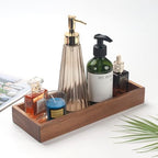 Bathroom Vanity Tray, Bathroom Tray for Counter, Acacia Wood Toilet Tank Tray for Organizing and Home Decor (11.8 x 4.5 x 1.6 inch) - size: 11.8" x 4.5" x 1.6"