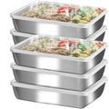 GIUOIDUO stainless steelFood Storage 12-Pack Lunch BoxContainers setsstorage box with lidfreezer FrozenKitchen tra with lidOven plateSide dish plate Freezer & Dishwasher Safe - color: 12-Pack