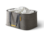 Joseph Joseph Hold-All - Collapsible Folding 35L/9.2 Gallon Washing Laundry Basket Bag, Durable Fabric, Moisture Resistant, Grey - color: Grey, size: 35L