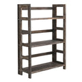 Proman Products - Hickory Bookshelf, Folding Bookshelf, Wooden Storage Shelves (3 Tiers, Rustic Brown) - size: 3 Tiers