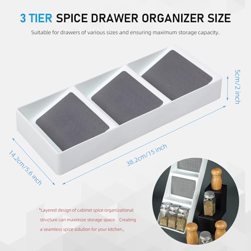 Kitchen Drawer Organizer,2 Pack,Pantry Organizers and Storage,Spice Rack Organizer for Cabinet, Making up Organizer, Bottle Rack,Bottles Holder,Spice Bottle Organizer - size: 2 Pack