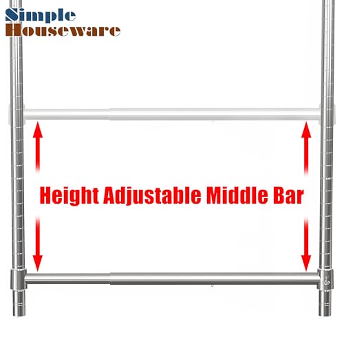 Simple Houseware Adjustable Closet Hanging Rod, Chrome - color: Chrome, size: 1 Pack