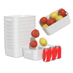 12 Packs Pantry Organizer Bins, Plastic Cupboard Organization Box, White