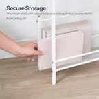 HOOBRO Small Narrow Side Table with Charging Station, Skinny End Table for Small Spaces, Slim Nightstand with USB Ports Outlet, Sofa Beside Table with Storage Shelf, White WT102UBZ01 - color: White