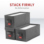 NUSWOR Premium CD Storage Box - Stackable CD Organizer Box with Lid - Holds 70 Jewel Cases - 14.37 x 5.5 x 6.3 inches - 2 Pack - Grey - size: 2PACK