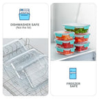 KOMUEE 10 Pack Glass Food Storage Containers, Meal Prep Containers with Lids, Airtight Glass Lunch Boxes, Freezer, Oven, and Microwave Safe, Green - color: Green