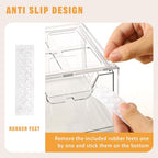 Stebopum 3 Pack Stackable Storage Drawers Clear Acrylic Organizer Makeup Bathroom Organizer and Storage for Beauty Supplies,Ideal for Vanity, Cabinet,Bathroom,Pantry Organization - style: 2 Small+1 Wide