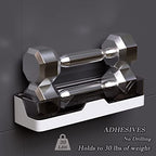 2-Pack Adhesive Shower Caddy, Shower Shelves with Hooks, No Drilling Shower Racks for inside shower & Kitchen Storage - color: 2pcs Grey