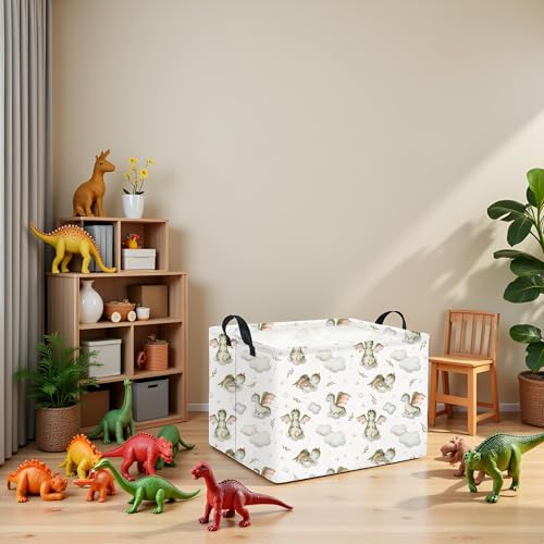 HIYAGON Rectangular Baby Girl Basket Kids Baby Storage Basket Toy Storage Bin Organizer Box Room Decor(Cute Dinosaur) - color: Cute Dinosaur