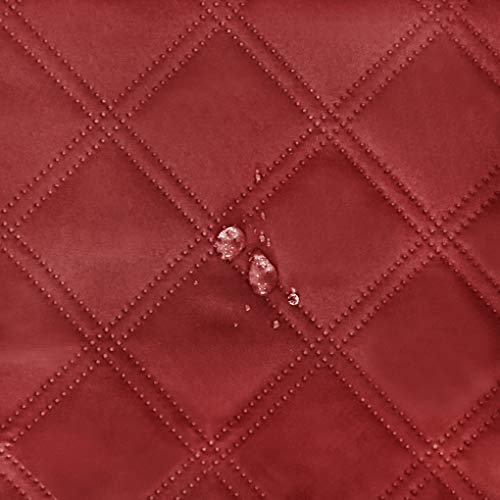 Couch Sofa Armrest Organiser Arm Chair Caddy Bedside Storage Pocket with 6 Pockets TV Remote Holder Bed Storage Pocket Bag for Cellphone Tablet Notepad Book Magazines DVD Glasses - color: #D Red (Polyester)