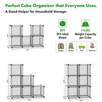 C&AHOME Cube Storage Organizer, 6-Cube Shelves Units, Closet Cabinet, DIY Plastic Modular Book Shelf, Ideal for Bedroom, Living Room, Office, 36.6" L x 12.4" W x 36.6" H Grey UPCS06G - color: Grey