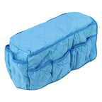 Arm Chair Armrest Covers with Pocket Sofa Covering Organizer, Couch Remote Control Holder for Living Room Couch, Side Bag Armrest Storage Caddy with Non Woven (Blue)