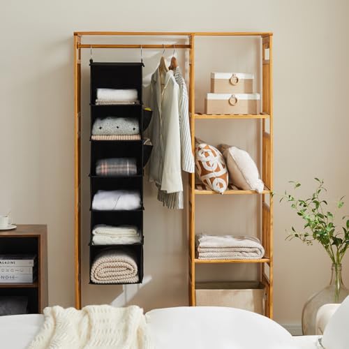 YOUDENOVA Hanging Closet Organizers and Storage, 6-Shelf Hanging Closet Shelves, Black | Storage - color: Black