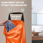 Laundry Bag with Shoulder Straps and Mesh Pocket Laundry Backpack Large Portable Laundry Hamper for College Laundromat Apartment - color: Orange