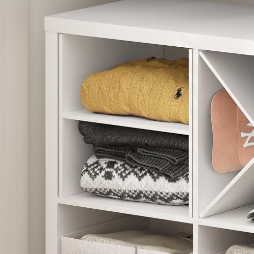 Furinno Cubicle Cube Insert, H-Shelf Cube Organizer, Fits into Furinno Extra Thick Cubes, for Organizers and Storage, White (Does not fit IKEA Kallax Shelving) - color: White, size: H-Shelf Insert