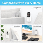 TotalMount Hole-Free Remote Holder – Eliminates Need to Drill Holes in Your Wall (White Remote Control Holder, Quantity 1) - color: White