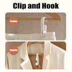 10Pcs Laundry Hooks with Clips Hanger Closet Organizer Clamps Hanging Socks Boot Bras Towels Shower Pegs for Bathroom Wardrobe Kitchen Office Holders Clothes Pins Heavy Duty Outdoor, Pink