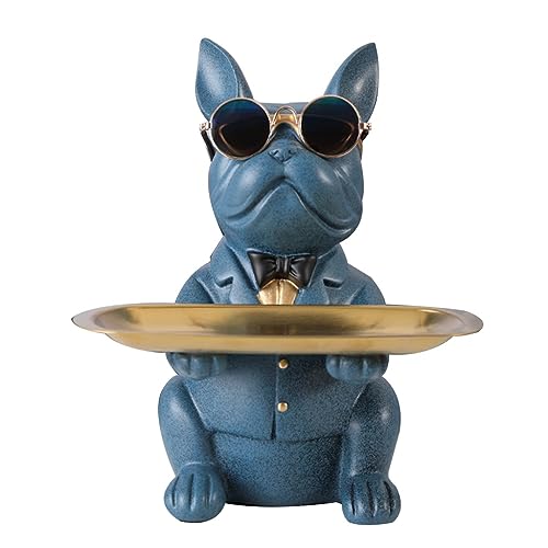 Key Bowl Key Tray Organizer Entryway Table, Coffee Table Decor Home Decoration Key Jewelry Organizer Tray, Dog Key Phone Coin Change Watches and Candy Entryway Tray (Color : Blue B) - color: Blue B