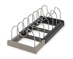 Joseph Joseph DrawerStore Expanding Cookware Organizer, Space saving storage for pan lids, baking trays - Grey - style: Pots & Pans